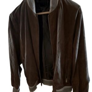 Theory Dark Brown Bomber Jacket